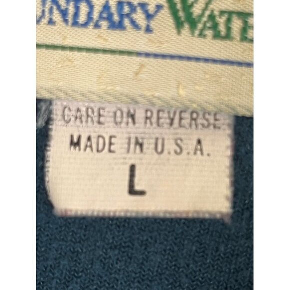 Boundary Waters Jacket Women L Blue Crew Snap Floral Retro Festival Boho Paisley - Picture 10 of 12